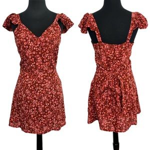 Tiare Hawaii Red Floral Mini Dress
